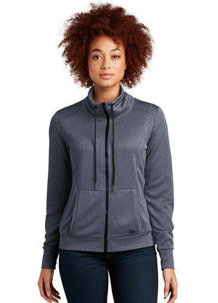 New Era® Women's Performance Terry Full-Zip Cowl LNEA530 - True Navy Heather | New Era