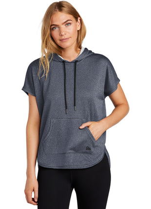 New Era ® Women's Performance Terry Short Sleeve Hoodie LNEA533 - True Navy Heather | New Era