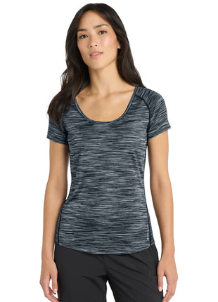 OGIO ® Women's Verge Scoop Neck. LOE326 - Blacktop Space Dye | OGIO