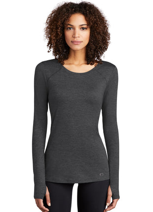 OGIO ® Women's Force Long Sleeve Tee LOE340 - Blacktop Heather | OGIO
