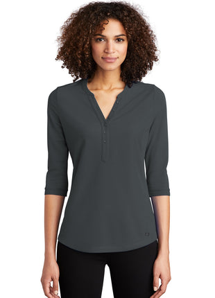 OGIO® Women's Jewel Henley LOG104 - Diesel Grey | OGIO