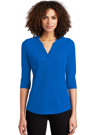 OGIO® Women's Jewel Henley LOG104 - Electric Blue | OGIO