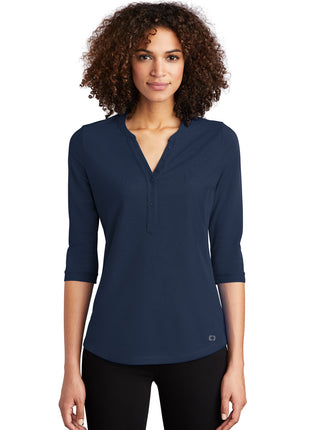 OGIO® Women's Jewel Henley LOG104 - Navy | OGIO