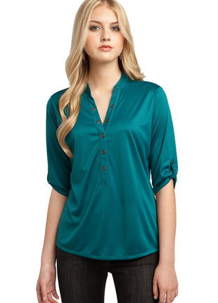 OGIO® - Crush Henley. LOG111 - Torque Teal | OGIO