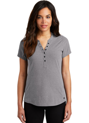 OGIO ®  Women's Tread Henley. LOG136 - Grey Heather | OGIO