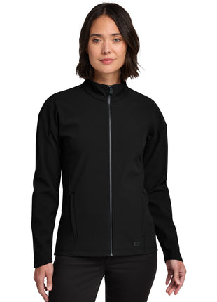 OGIO® Women's Commuter Full-Zip Soft Shell LOG755 - Blacktop | OGIO