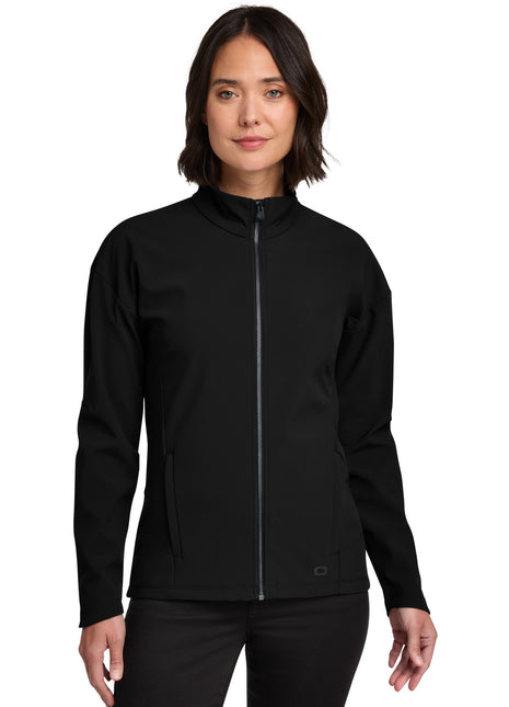 OGIO® Women's Commuter Full-Zip Soft Shell LOG755 - Blacktop | OGIO