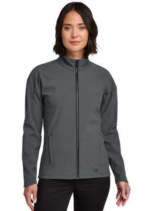OGIO® Women's Commuter Full-Zip Soft Shell LOG755 - Diesel Grey | OGIO