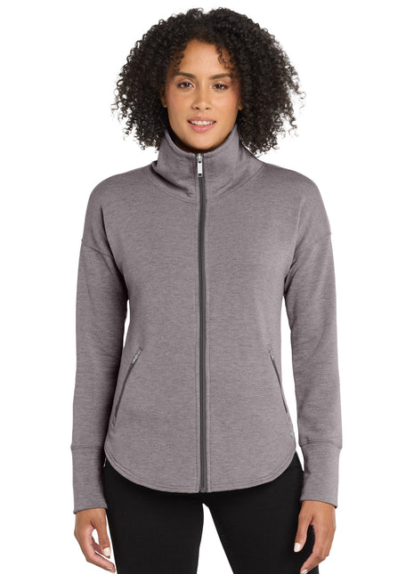 OGIO ® Women's Luuma Full-Zip Fleece. LOG812 - Petrol Grey Heather | OGIO