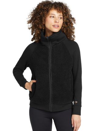 OGIO ® Women's Luuma Sherpa Full-Zip. LOG815 - Blacktop | OGIO