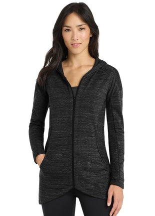 OGIO® Women's Flux Full-Zip Hoodie LOG823 - Blacktop Heather | OGIO