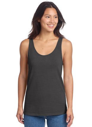 Port & Co™ Women's Beach Wash® Garment-Dyed Tank LPC099TT - Coal | Port & Co