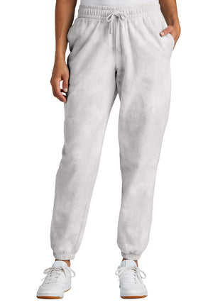 Port & Co™ Women's Beach Wash® Cloud Tie-Dye Sweatpant LPC140P - Dove Grey | Port & Co
