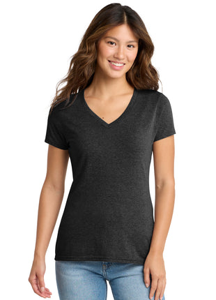 Port & Co™ Women's Tri-Blend V-Neck Tee. LPC330V - Black Heather | Port & Co