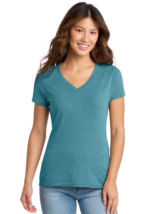 Port & Co™ Women's Tri-Blend V-Neck Tee. LPC330V - Vivid Teal Heather | Port & Co