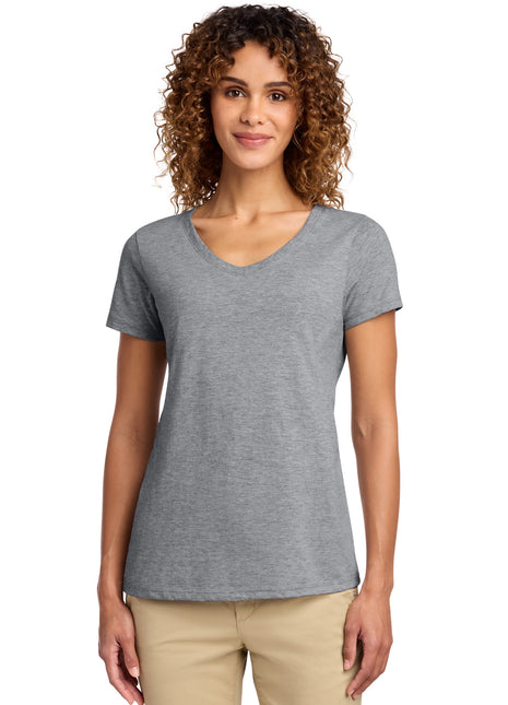 Port & Co™ Women's Fan Favorite V-Neck Tee. LPC450V - Athletic Heather | Port & Co