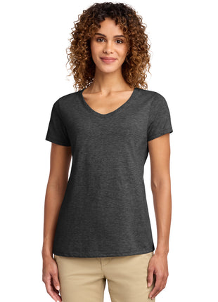 Port & Co™ Women's Fan Favorite V-Neck Tee. LPC450V - Dark Heather Grey | Port & Co