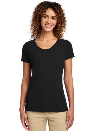 Port & Co™ Women's Fan Favorite V-Neck Tee. LPC450V - Jet Black | Port & Co