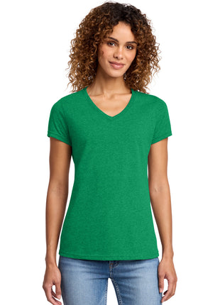 Port & Co™ Women's Fan Favorite™ Blend V-Neck Tee. LPC455V - Athletic Kelly Green Heather | Port & Co