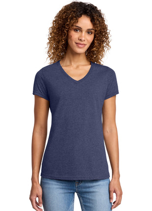 Port & Co™ Women's Fan Favorite™ Blend V-Neck Tee. LPC455V - Team Navy Heather | Port & Co