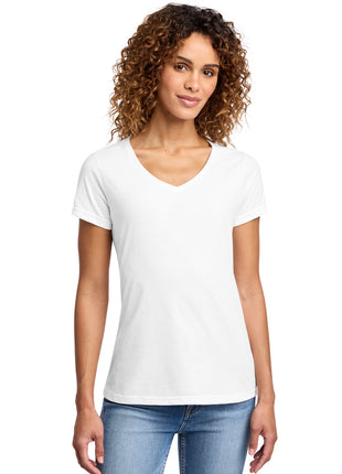 Port & Co™ Women's Fan Favorite™ Blend V-Neck Tee. LPC455V - White | Port & Co