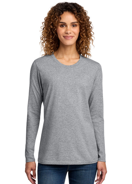 Port & Co™ Women's Long Sleeve Core Cotton Tee. LPC54LS - Athletic Heather | Port & Co
