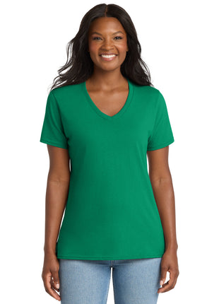 Port & Co™ Women's Core Cotton V-Neck Tee. LPC54V - Kelly | Port & Co