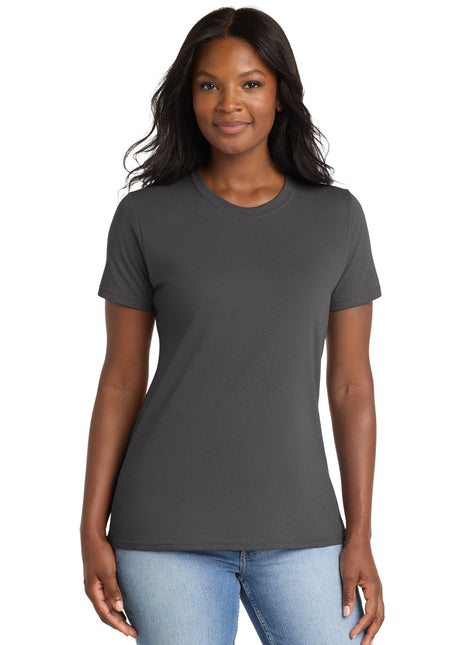 Port & Co™ Women's Core Blend Tee. LPC55 - Charcoal | Port & Co