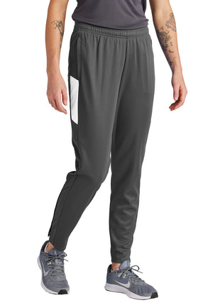 Sport-Tek® Women's Travel Pant LPST800 - Iron Grey/ White | Sport-Tek