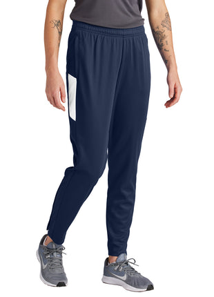 Sport-Tek® Women's Travel Pant LPST800 - True Navy/ White | Sport-Tek