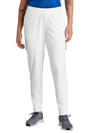Sport-Tek® Women's Travel Pant LPST800 - White/ Iron Grey | Sport-Tek