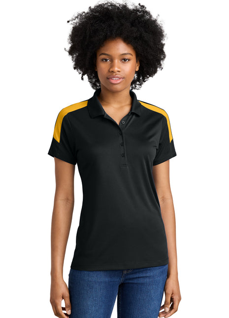 Sport-Tek® Women's Competitor™ United Polo LST104 - Black/ Gold | Sport-Tek