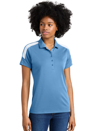 Sport-Tek® Women's Competitor™ United Polo LST104 - Carolina Blue/ White | Sport-Tek
