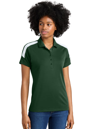 Sport-Tek® Women's Competitor™ United Polo LST104 - Forest Green/ White | Sport-Tek