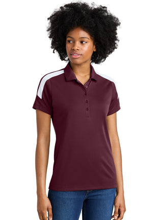 Sport-Tek® Women's Competitor™ United Polo LST104 - Maroon/ White | Sport-Tek
