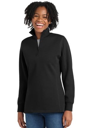 Sport-Tek® Women's 1/4-Zip Sweatshirt. LST253 - Black | Sport-Tek