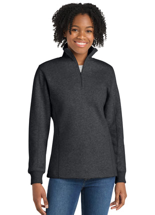 Sport-Tek® Women's 1/4-Zip Sweatshirt. LST253 - Graphite Heather | Sport-Tek