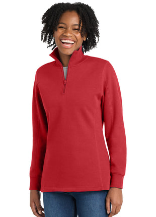 Sport-Tek® Women's 1/4-Zip Sweatshirt. LST253 - True Red | Sport-Tek