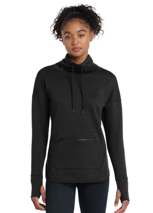 Sport-Tek® Women's Triumph Cowl Neck Pullover LST280 - Black | Sport-Tek