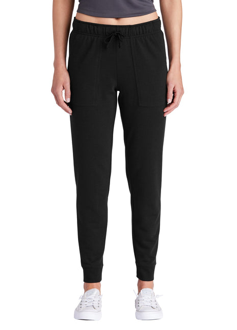 Sport-Tek ® Women's PosiCharge ® Tri-Blend Wicking Fleece Jogger LST299 - Black Triad Solid | Sport-Tek