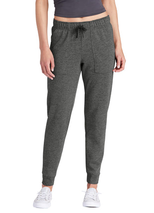 Sport-Tek ® Women's PosiCharge ® Tri-Blend Wicking Fleece Jogger LST299 - Dark Grey Heather | Sport-Tek