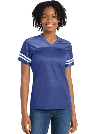 Sport-Tek® Women's PosiCharge® Replica Jersey. LST307 - True Royal/ White | Sport-Tek