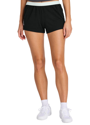 Sport-Tek® Women's Jersey Knit Squad Short LST311 - Black | Sport-Tek