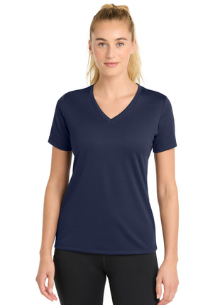 Sport-Tek® Women's PosiCharge® RacerMesh® V-Neck Tee. LST340 - True Navy | Sport-Tek