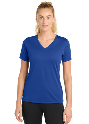 Sport-Tek® Women's PosiCharge® RacerMesh® V-Neck Tee. LST340 - True Royal | Sport-Tek