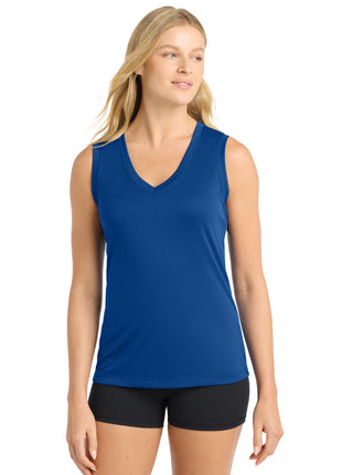 Sport-Tek® Women's Sleeveless PosiCharge® Competitor™ V-Neck Tee. LST352 - True Royal | Sport-Tek