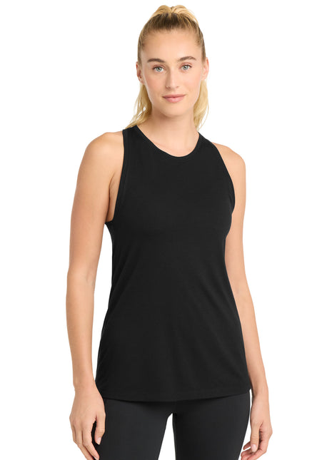 Sport-Tek ® Women's PosiCharge ® Tri-Blend Wicking Tank. LST402 - Black Triad Solid | Sport-Tek
