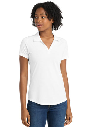 Sport-Tek ® Women's PosiCharge ® Tri-Blend Wicking Polo. LST405 - White Triad Solid | Sport-Tek