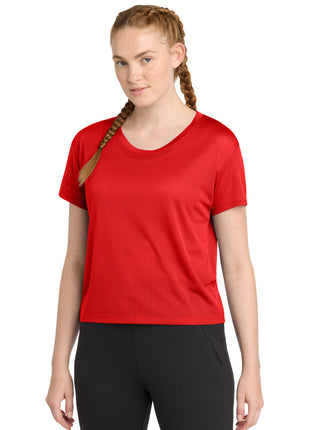 Sport-Tek ® Women's PosiCharge ® Draft Crop Tee. LST411 - True Red | Sport-Tek