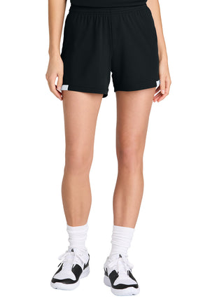 Sport-Tek® Women's Club 5" Short LST442 - Black/ White | Sport-Tek